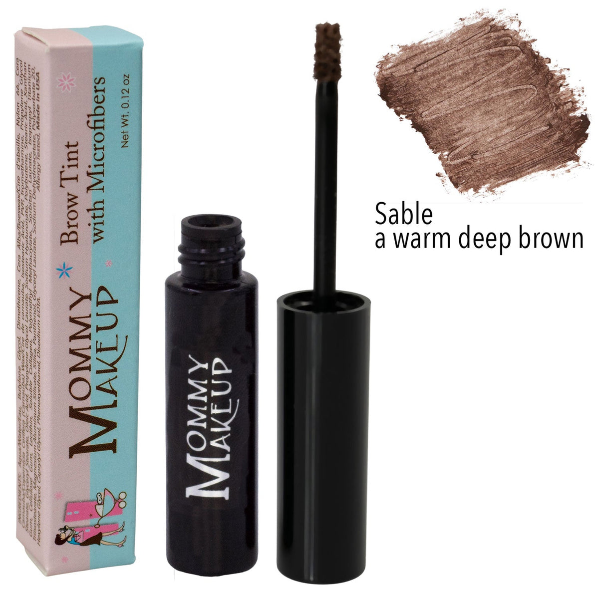 Clump-free, paraben-free, talc free, allergy tested, PETA certified cruelty free Brow Tint with Microfibers - Sable #Brow_Tint #Brow_Tint_Sable