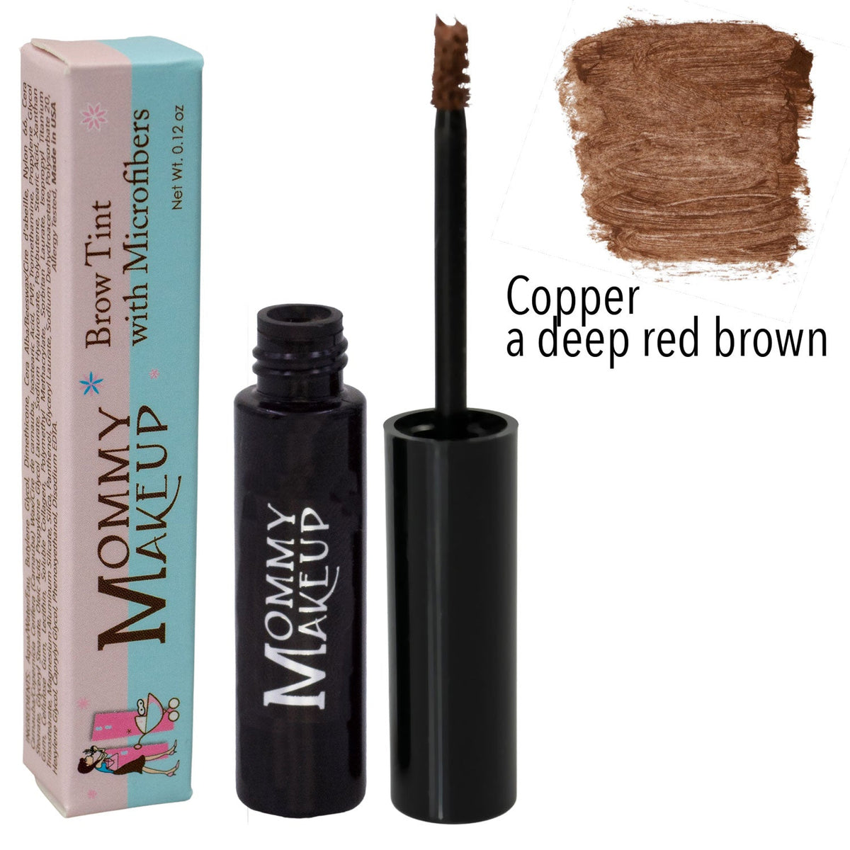 Clump-free, paraben-free, talc free, allergy tested, PETA certified cruelty free Brow Tint with Microfibers - Copper #Brow_Tint #Brow_Tint_Copper